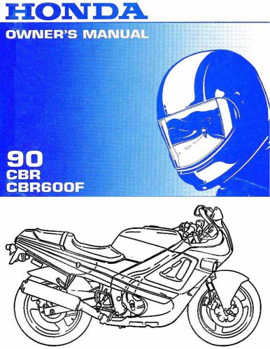 1990 honda cbr600f hurricane motorcycle owners manual -cbr 600 f-hurricane