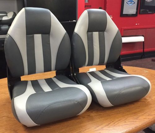 Boat seats tempress charcoal gray navistyle fold-down  - pair (2) two seats