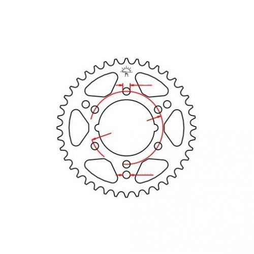 Jt 520 pitch rear steel sprocket 40t for polaris 350 l trail boss 90-93