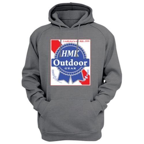 Hmk blue ribbon mens pullover hoody gray