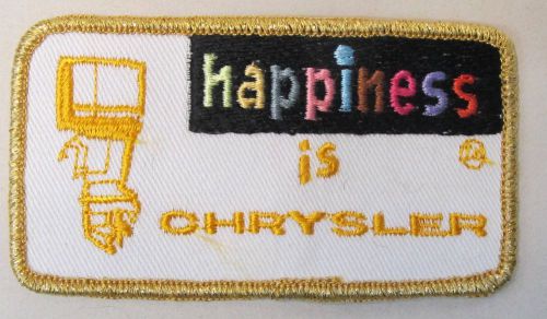 Chrysler outboard motor 1970&#039;s vintage embroidered cloth shirt or jacket patch