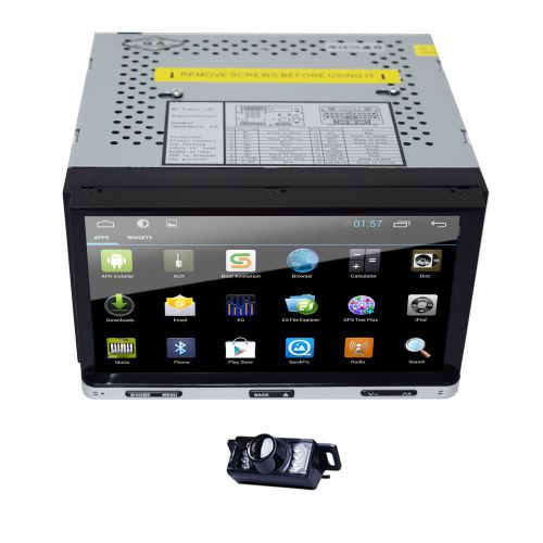 Android 4.4 os car stereo dvd player gps radio ipod 3g wifi bt+rear view camera