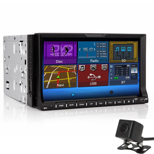 Detachable 7" touch screen in dash dvd player fm radio aux-in subwoofer camera