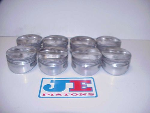 8 je sb chevy 18° big dome forged pistons 4.160"-1.070-927 ump woo late model r4