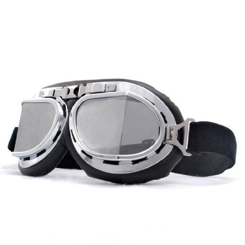 Chrome frame uv strap steampunk goggle sunglasses for tactical war game party