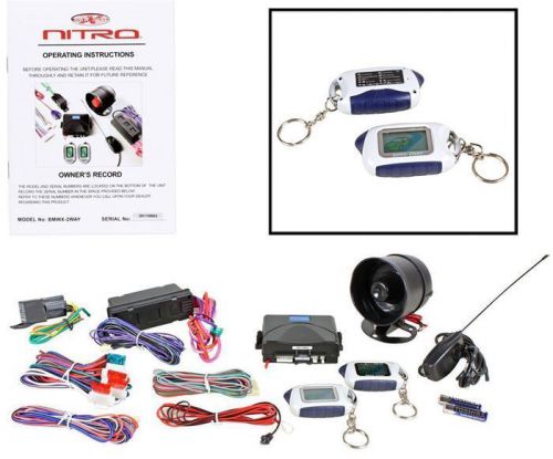 New nitro bmw2way 2-way pager lcd car alarm/remote engine start security system