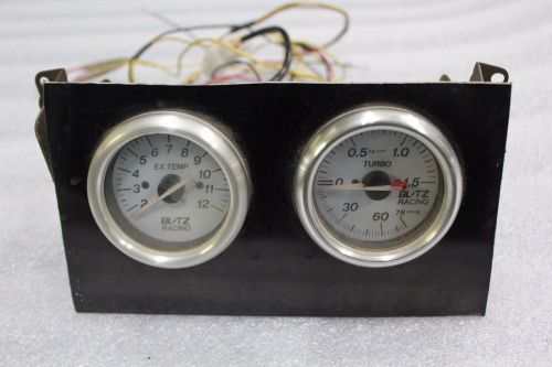 Blitz racing white face exhaust temperature egt &amp; turbo boost gauges