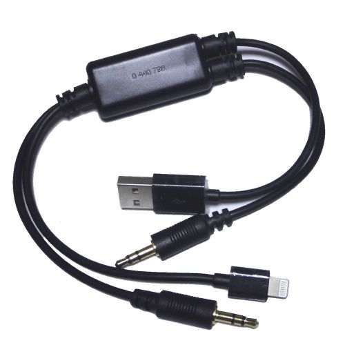 Ipod ipad iphone 5 5s 5c 8pin usb 3.5mm aux interface cable adapter for bmw mini