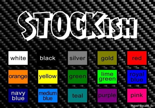 2" x 9" stockish custom vinyl decal sticker civic integra accord jetta brz wrx