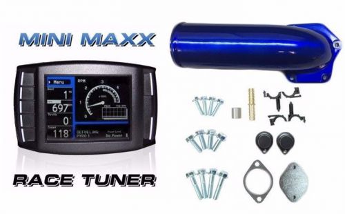 H&amp;s mini maxx tuner &amp; egr delete blue elbow 08-10 ford 6.4l powerstroke diesel