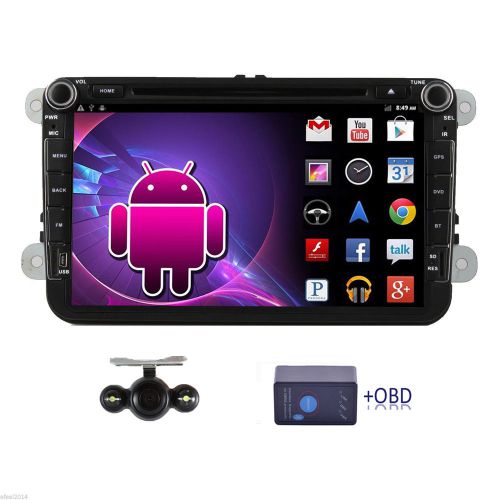 For volkswagen vw hd 8" car stereo dvd player in-dash wifi 3g bt mp3 radio obd