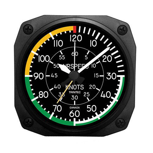 New trintec air speed alarm clock aviator portable for travel 3.5" dm21