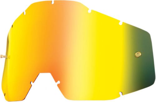 100% motorcycle lens racecraft / accuri gold mirror lens 51002-009-02
