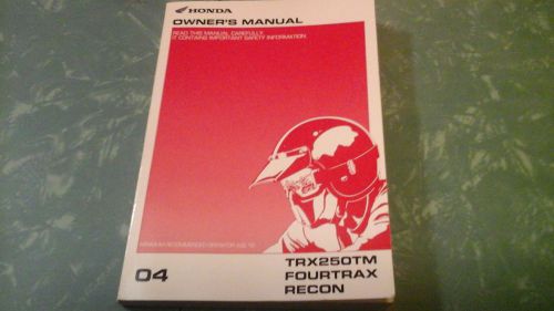 2004 honda atv  trx250tm owners manual (816) hard to find cheap