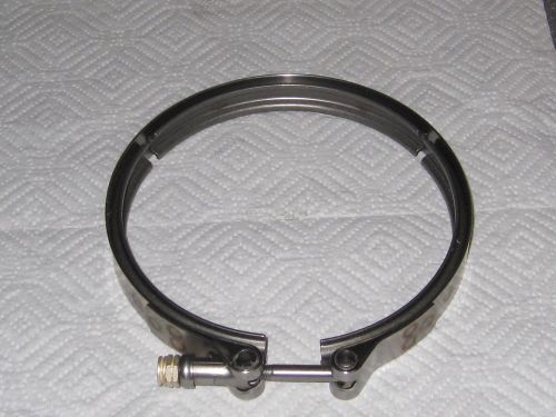 New stainless steel v-band turbo clamp, 5-1/4 to 5-3/4&#034;, high quality