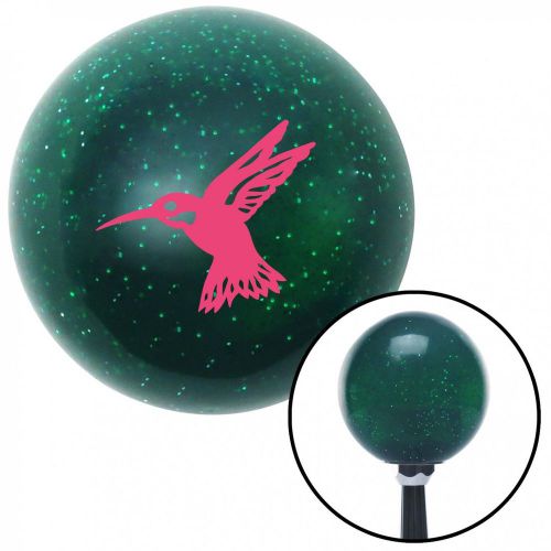 Pink hummingbird green metal flake shift knob with 16mm x 1.5 insertcover