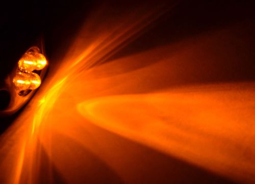 12v 5 x 4 led pod orange color led black housing step accent neon light or4b