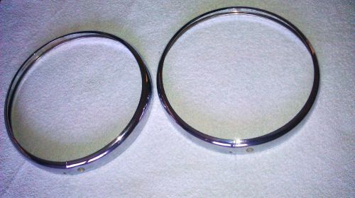 Original 74 mgb chrome head light rings/ bezel right and left