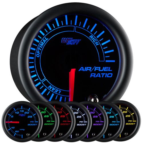 Sell 52mm GlowShift Air Fuel Ratio AFR Gauge Meter w. Black 7 Color