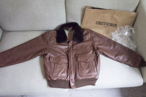 Chevignon g1 aviator leather cockpit jacket men