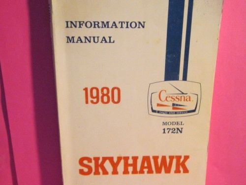 Cessna skyhawk information manual 1980 model 172n