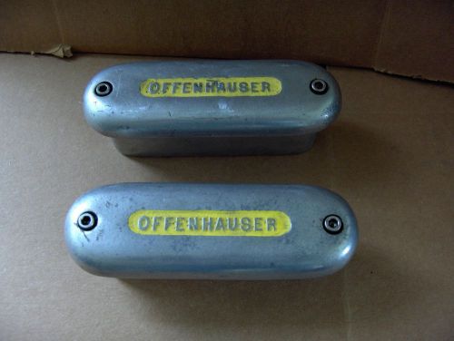 Vintage offenhauser valve cover breathers rat rod gasser hemi  5 1/2 x 2 in.