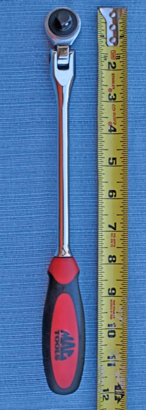 Mac tools 3/8” drive 11" round head flex ratchet new