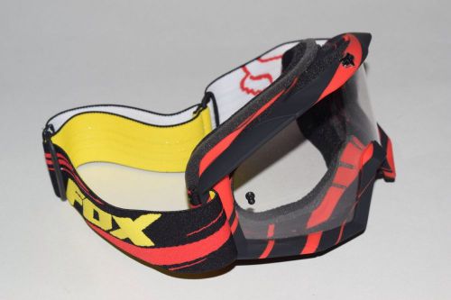 Fox racing main goggles gfch w/ clear lenses motocross offroad atv