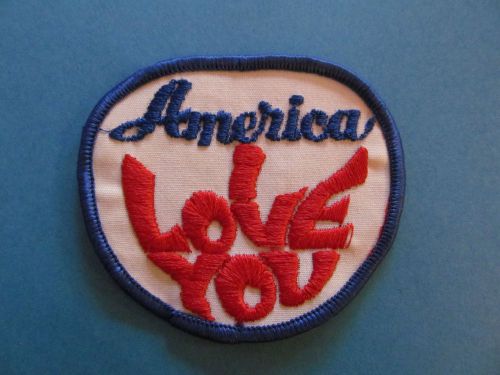 Vintage 70's biker vest trucker hat hippie jacket patch america i love you red