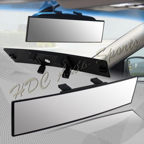 Universal 300mm wide curve convex interior clip on panoramic rear view mirror