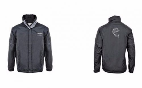 Aston martin mens gents waterproof jacket - centenary logo - black
