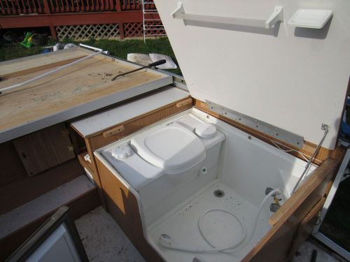 2003 flagstaff by forest river pop up camper parts toilet interior shower