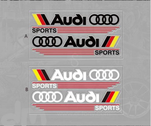 2pcs audi ford sline sports car rearview mirror emblem badge sticker  decal