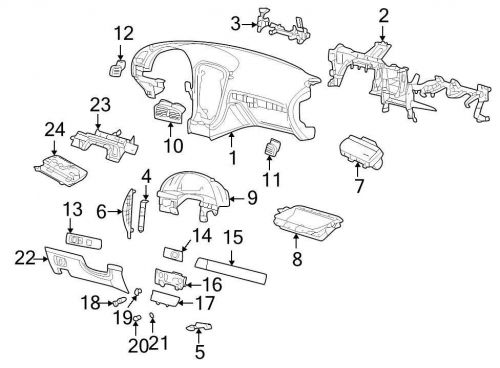 Ford oem dashboard air vent xw4z19893had image 11