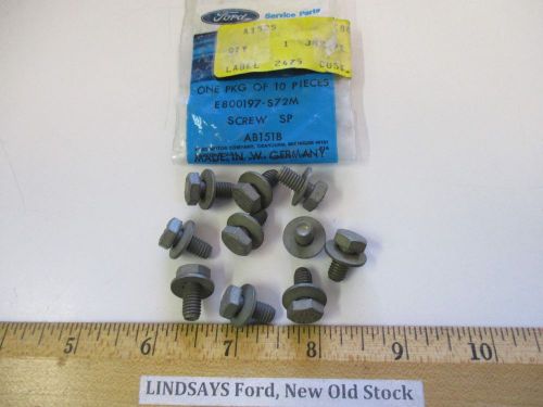 10 pcs ford 1976/89 fiesta mki/mkii, escort mkiii "screw &amp; washer", m6x12mm hex