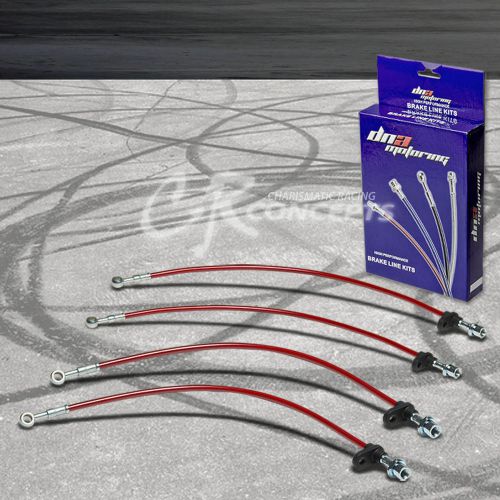 High performance stainless steel braided brake line 94-99 celica gt st204 red