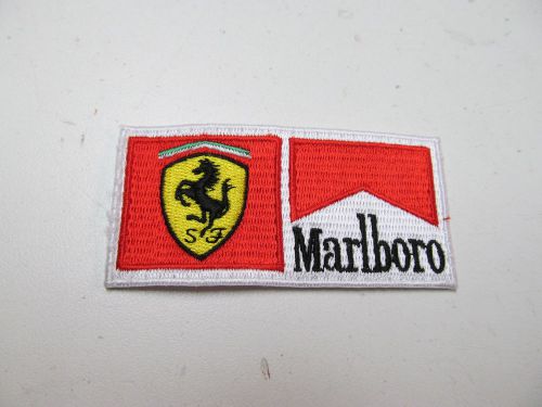 Ferrari / marlboro company logo embroidered auto racing patch (3&#034; x 1.5&#034;) new