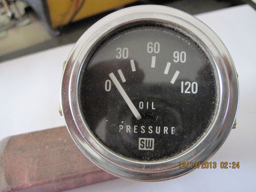 Nos chris craft 120 psi oil pressure guage (stewart warner)