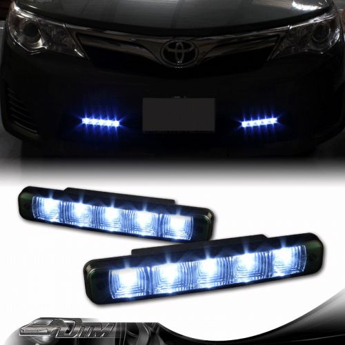 Sell Universal 12V Gunmetal Housing Smoked Lens White LED Daytime