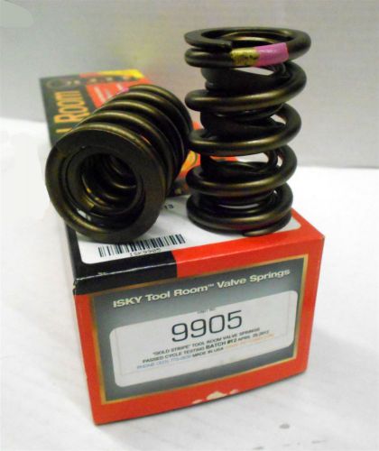 Isky 9905 valve springs dual damper gold stripes 1.534" od .600" max lift set/16