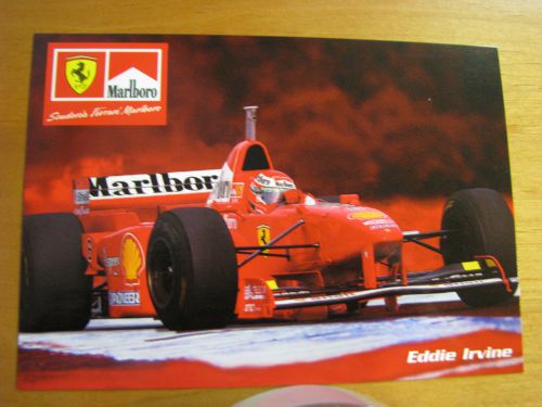 Ferrari card of eddie irvine ~ blank back #2