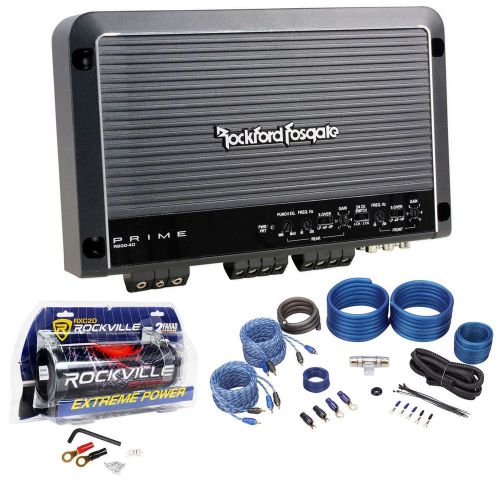 Rockford fosgate r600-4d amplifier+capacitor+amp kit