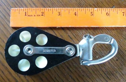 Schaefer 2" snatch block w/ a swivel eye snap shackle