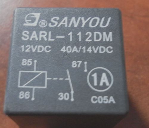 Qty 2 sanyou relay sarl-112dm 12 volt dc 40amp / 14vdc     2 pc lot          new