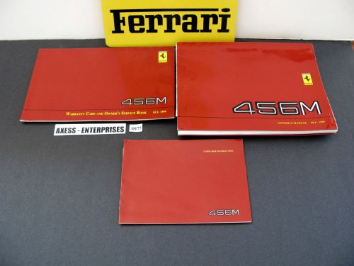 99 1999 ferrari 456m gt gta owners manuals drivers user books *partial set* d175