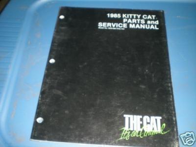 Arctic cat service shop repair manual 1985 kitty cat