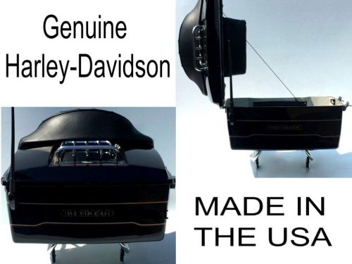 Oem harley davidson black tour pak pack 2-up rack mounting passenger backrest