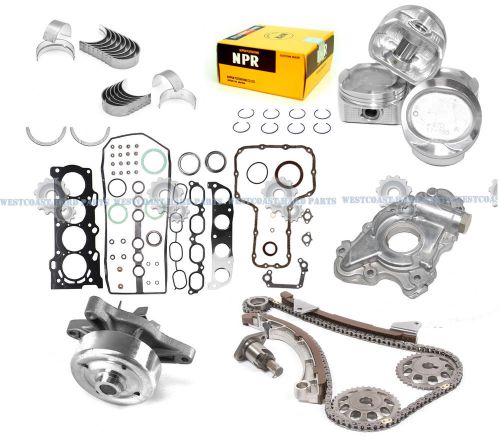 98-99 toyota corolla prizm 1.8l 1zzfe dohc master engine rebuild kit *graphite*