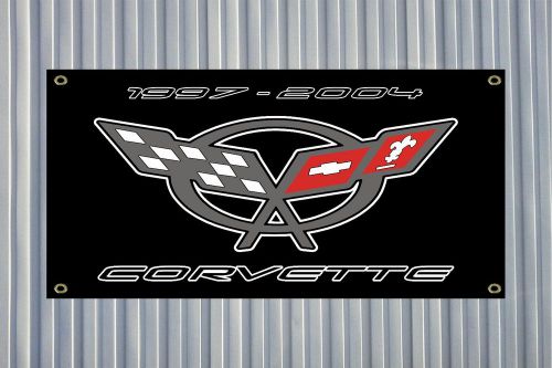 C5 corvette vinyl banner [18&#039;&#039;x36&#039;&#039;] [5 colors] [custom date]