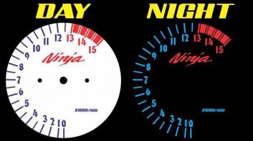 Kawasaki ninja zx-10 r 2007 2008 white gauge face dials mph kmh zx10r
